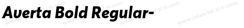 Averta Bold Regular字体转换